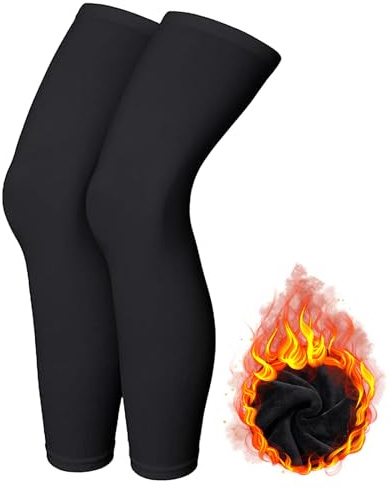 YUEXNKO Manches de Compression de Jambes,Manchon de jambe, Soutien de Manchons aux Jambes Chauds, Leg Warmers,Paires Chaussettes d'Hiver Homme Femme pour Sport Course, Jogging, vélo, Fitness (1, M)