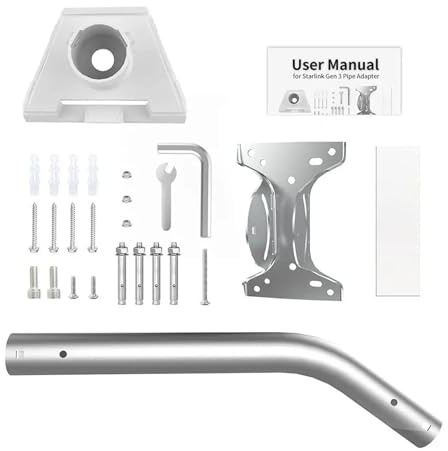 Supporto da tetto per cavalletto standard Gen 3/V3 Dishy | Staffa satellitare per tetto con tubo piegato | Compatibile per tetto, campeggio, camper | Kit Internet satellitare
