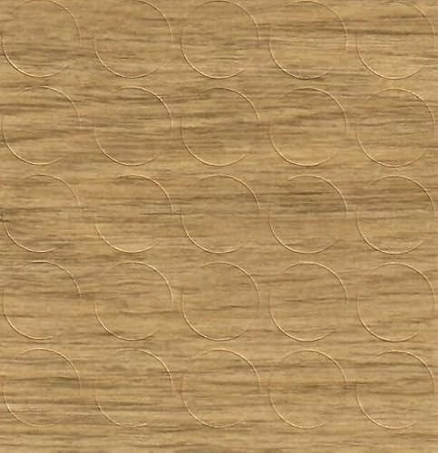 Nebraska Oak Natural 14mm Self-Adhesive Furniture Screw Hole Cover Caps 25 Pcs, Acrylic, Durable, Thin, Perfect for Shelves, Camlock, Confirmates, Egger Compatible