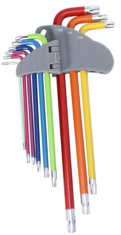 SHINEOFI 9 Piezas Llave De Caja De Color Llaves Hexagonales De Acero Para Bricolaje Herramienta De Reparación Doméstica Multifunción