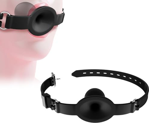 HXLXW Silikon Mundknebel Mit Luftlöchern, Verstellbarer BDSM Knebel Ball Gag Für Knebel Sex SM Frau Und Fetisch Spielzeug Für Paare