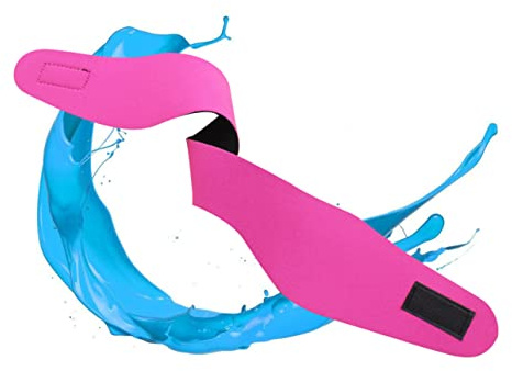 UKCOCO Fascia Da Nuoto in Neoprene Regolabile Per Yoga e Immersioni Protezione Per Orecchie Fascia Protettiva Per Per Ragazzo e Adulti Rosso Rosa