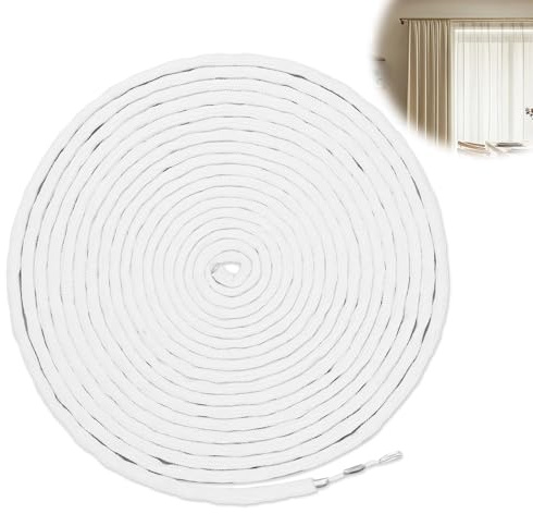 Riybyds 5 Mètres,Ruban de Plomb Lourd pour Rideaux, 150g, Bande de Poids pour Rideaux et Draperies, pour Rideau de Douche, Nappe, Tapis de Bain et Moustiquaire, Densité 30g/m