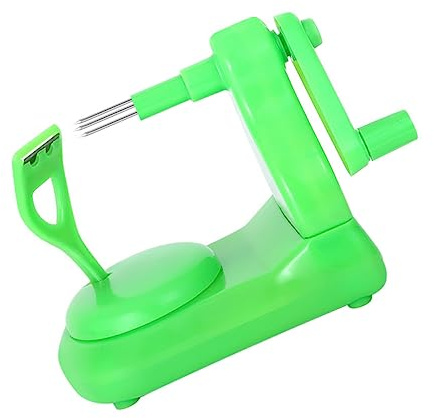 Healifty 1pezzi Sbucciatore Manuale Multifunzionale Base Antiscivolo Per Pere e Frutta Design Ergonomico Per Uso Destro e Mancino Colore Verde Dimensioni Compatte Per Cucina