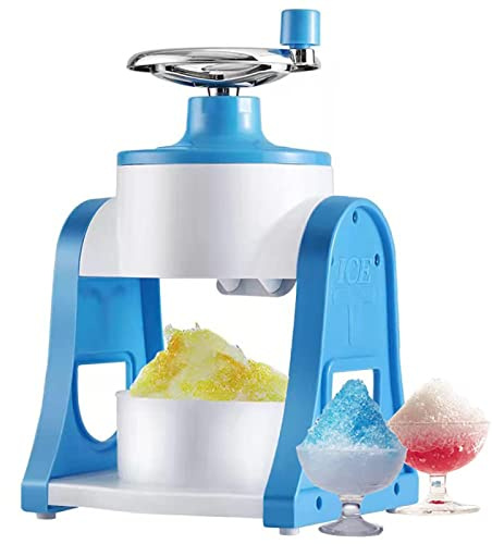 Jrcfnss Rasoio per Ghiaccio a manovella, tritaghiaccio Manuale Portatile, Macchina per Ghiaccio tritato per Granite, Lama in Acciaio Inossidabile Ideale per Ghiaccio tritato, Coni di Neve, Granite