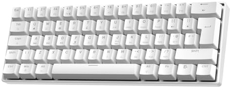 MAGIC-REFINER MK37 60% Trådad RGB Mekanisk Spel Tangentbord UK Layout QWERTY, Hall Effect Magnetisk Brytare, Rapid Trigger, 8000Hz Polling Rate, 0.04mm RT Noggrannhet, 0.125ms Fördröjning, PBT, Vit