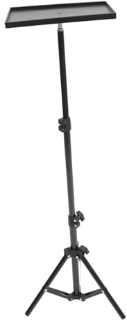 HOMSFOU Supporto Treppiede Regolabile per Proiettore in Metallo Piedistallo Portatile Leggero con Borsa Accessorio per Home Theater e Meeting