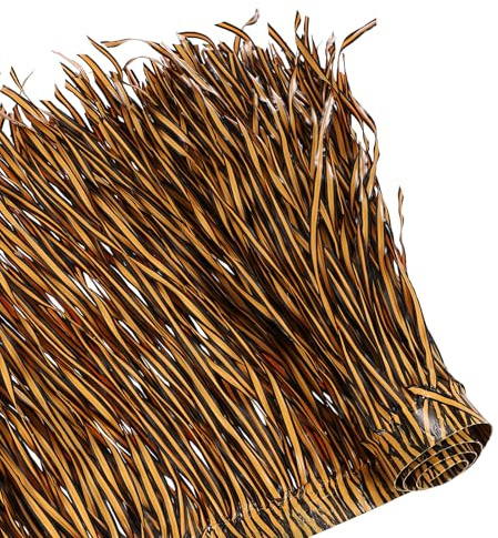 sourcing map Tiki - Tetto in paglia messicana, 101,6 x 61 cm, palma artificiale messicana, rotoli di paglia per giardino, patio, bar Tiki, recinzione, decorazione per feste, vite intrecciata, striscia