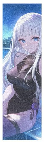 WDdZzyy Elf Anime Beauty Skateboard-Griffband, reißfestes Griffband für Roller, Deck, 83 x 22,9 cm, Papel para patinetas