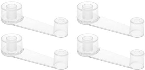 FRACOMO® Pack 4 Topes para Puertas Suelo Adhesivo | Retenedor Giratorio Transparente | Adhesivo Facil de Usar (4)