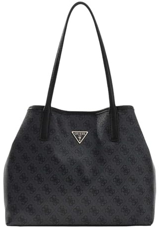 GUESS Shopper Victtoria 2 in 1 Tote Coal Logo dunkelgrau