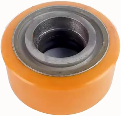 Rulli per transpallet, Set completo di ruote in PU for transpallet/camion senza cuscinetto, foro rullo for transpallet da 20 mm, dimensioni multiple, ruota motrice ausiliaria(124x60x47 14)