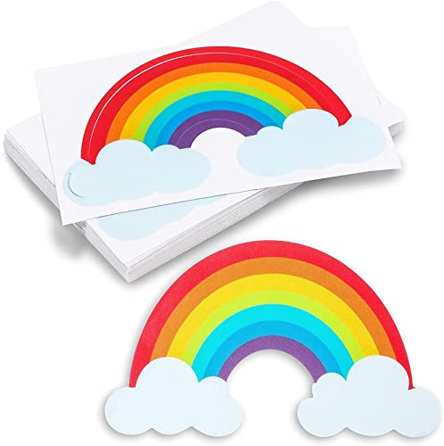 36-Pack of Colourful Rainbow Waterproof Decal Vinyl Sticker, 9 x 5 cm