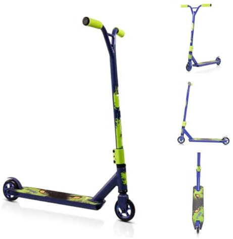 Byox barnscooter orm PU-hjul ABEC-9 lager styre roterbar, färg: grön