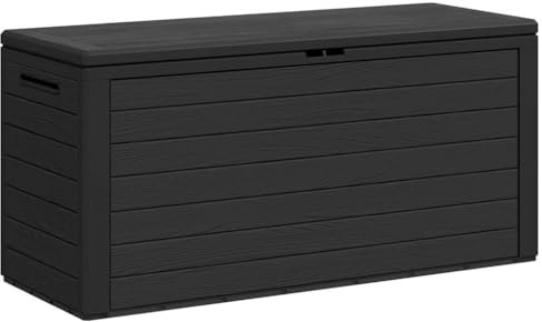 vidaXL Boîte de Rangement de Jardin Coffre de Stockage Boîte de Stockage Coffre de Rangement Extérieur Patio Terrasse Anthracite 116x44x55 cm