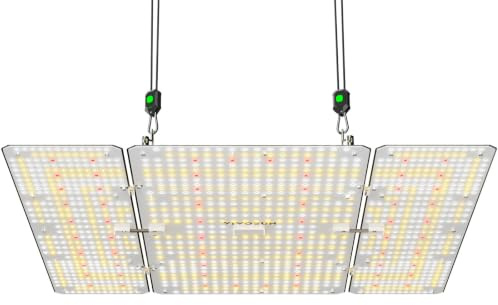 VIVOSUN VS4000 LED Grow Light with LM301 Diodes and Brand Driver, Dimmable Sun-Like Full Spectrum Lights with Glasses for Seedling, Vegetables and Flowers, Grow Lamp for 4x4/5x5 Tent