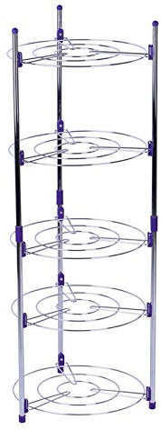 Cocoarm Pot Rack Pan Saucepan Stand 5 Tier Wire Shelving Unit Stand Home Multi-Functional Kitchen Pans Pots Storage Shelf Organizer Holder Standing for Home Kitchen Bath Room