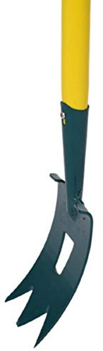LEBORGNE - Binette Trident EM Poignée Naturovert - Lame Tuilée Affûtée - Manche Extra-Long 150 cm - Désherbage Intensif - H 2 cm x Larg 10 cm - Poids 1 kg