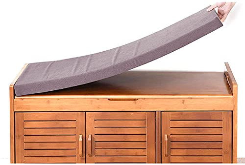 Waigg Kii Bankkissen, 2-Sitzer, 3-Sitzer, 80/100/120 cm, Gartenbankkissen, lange Bank-/Stuhlkissen für Garten, Schaukel, Terrasse, Esszimmer, Küche (60 x 35 x 5 cm, grau)