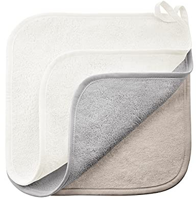 Baby Steps Baby Waschlappen - Bambus - Tücher Waschtücher Handtücher - 30 x 30 cm - 3er Pack - Ultra-Weich Super Absorbierende (Boy Set)