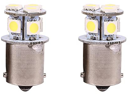 Yctze 2pcs Ampoules LED Blanches BA15S R5W 1156 5050 8SMD LED Ampoules de Frein de Voiture Ampoule pour Feux Stop de Voiture
