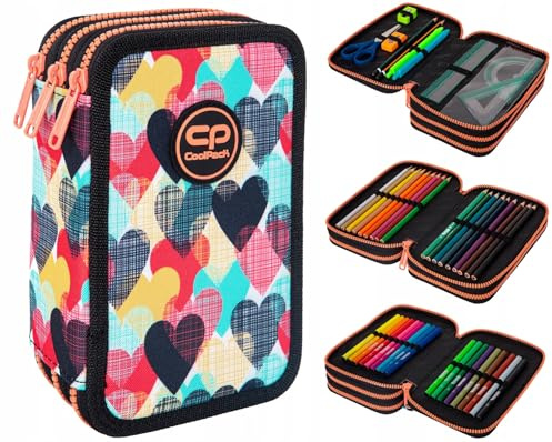 Coolpack F067707, Mäppchen JUMPER 3 CHOCOLOVE, Multicolor