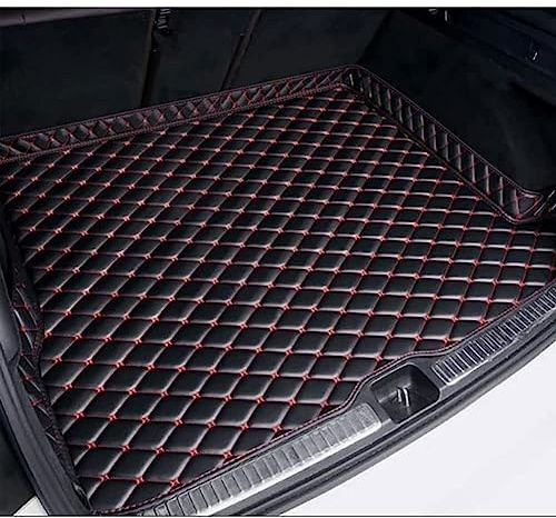 PARREN Auto Leder Kofferraummatte Kofferraumwanne für Opel Mokka X 2016-2019, Antirutschmatte Kofferraum Schutzmatten Laderaummatte Cargo Teppich AutozubehöR,B/Black-Red