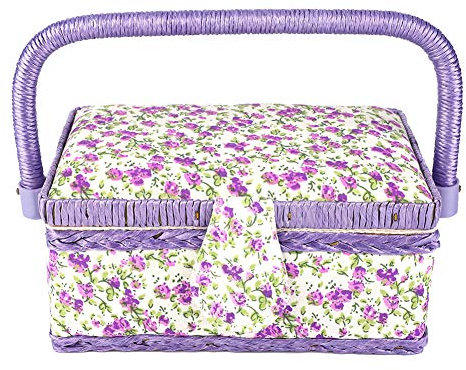 Nähkorb, Mit Blumen Bedruckt, Handgefertigter Nähkorb, Stoff, Bastelgarn, Nadel, Aufbewahrungsbox, Organizer Für Nähzubehör