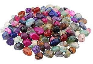 NKlaus 100g Pietre burattate Agata 10-15mm Pietre curative Gemme Pietre Gioiello Decorazione 14695