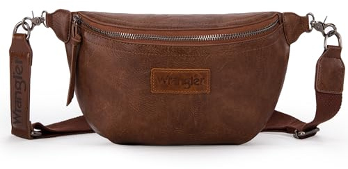 Wrangler Large Fanny Packs for Women Waist Bag Travel Belt Bags Crossbody Sling Purse
