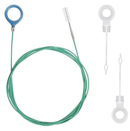 NyxSeat 1 limpiador de desagües con 2 tapones para orificios de drenaje, cepillo de limpieza de tuberías, cepillo de limpieza de conductos de ventilación, limpieza de claraboyas, adecuado para tubos