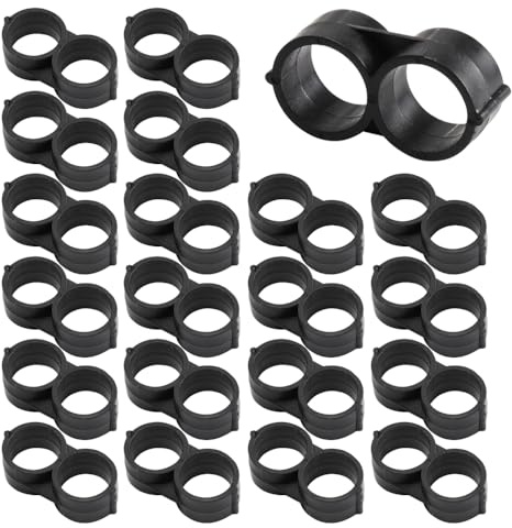 SEIWEI Bewässerung System Endverschluss, 20stk Schlauch Verbinder, Schlauchverbinder Tröpfchenbewässerung Schlauchadapter für 16mm Tropfschlauch