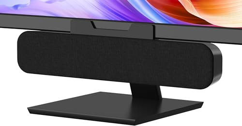 ADELGO Computer Speaker for PC, Portable USB Speakers for Desktop Laptop, Mini Soundbar Speaker with Clip-On Design for Monitor, Plug and Play