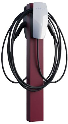 Tesla VoltStand for Two Colonne de charge avec ancrage au sol Rouge