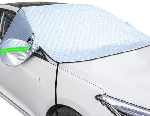 CaiTang Copri Parabrezza Auto, Inverno Telo Parabrezza Antigelo, Ripiegabile Copertura Parabrezza Auto Ghiaccio, Antighiaccio, Pioggia, Polvere, UV, Adatto la Maggior Parte dei Veicoli (230x128cm)