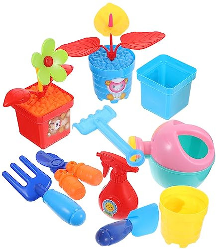 BESTonZON 1 Satz Blumen-Spielzeug-Set Kinder Spielset Pflanzset Für Kinder Werkzeuge Zum Pflanzen Von Babyblumen Kindergartengeräte Kinderspielzeug Lernspielzeug Für Kleinkinder Plastik