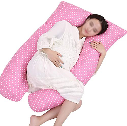 NSTVVEE Cuscino per maternità a Forma di U per Un Sonno Confortevole Durante la Gravidanza - Fodera Rimovibile e Lavabile - Sostiene la Schiena e i Fianchi - Ideale per Le Donne Incinte