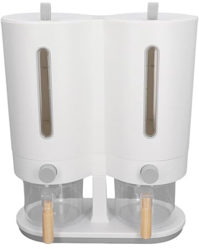 Générique Risförvaring, 11 kg klar cereal dispenser, köksorganisatör för ris, soybeans, gröna bönor, hushåll matförvaring och organisering