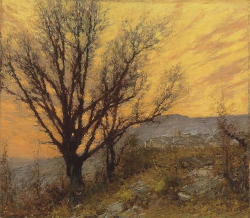 YIMACBJXX De Célèbres Tableaux Decoration Toile Graffiti Art Mural L'hiver dans les Alpes maritimes St Jeannet Henry Herbert La Thangue Toile Wall Art Pour les Décorations pour la Maison 60x90cm