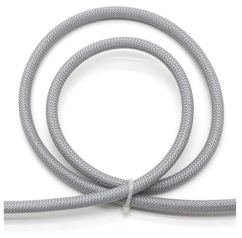 QWWQYDY Copricavo Guaina Intrecciata Grigia da 5/10 m, 2, 4, 6, 8, 10, 12, 14, 16, 20, 25, 30, 40, 50, 60 mm, Guaina espandibile for Protezione Cavi isolati ad Alta densità(20MM_1 Meter)