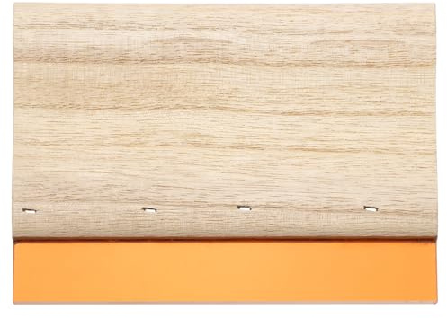 sourcing map Screen Printing Squeegee 6 Inch 65 Durometer Polyurethane Blade Wooden Handle Ink Scraper for Screen Printing Fabric Printmaking