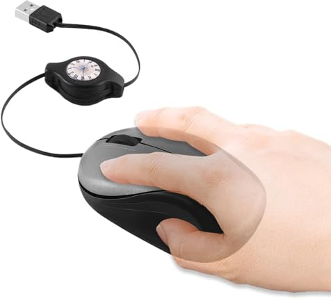 Mini Souris Pour PC Portable Silencieuse Ergonomique Optique Portable | Souris Informatique Portable Rétractable USB C Femmes, Joueurs, Programmeurs, Nomades Numériques, Maison, Bureau,