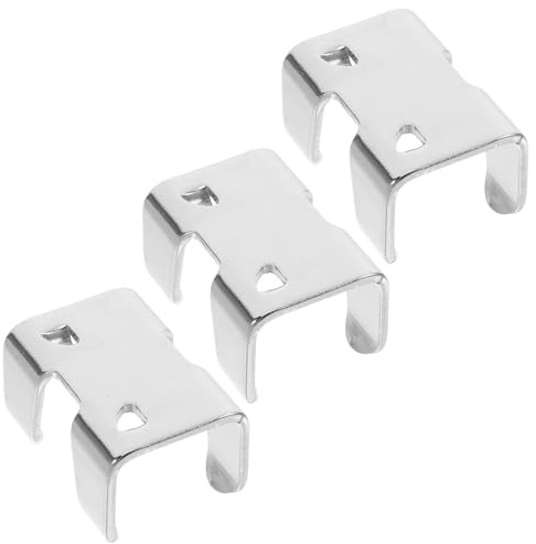 SUPVOX 3pcs Heavy Duty Double Rope Clamps Iron Wire Rope Clip Clamps Outdoor Use Fasteners with Smooth Surface for Pet Leashes Horse Leads and Keychains