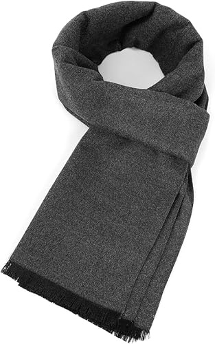 MAOSHYMS Bufanda Hombre Bufanda Cálida de Otoño e Invierno Bufanda hombre mujer invierno, 180 * 30cm (gris oscuro)