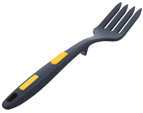 BESPORTBLE Fourchette Cuisine Réutilisable en Silicone Bleu Foncé Grosse Fourchette Ergonomique pour Pâtes et Salades Accessoire Lavable pour Maison Restaurant et Camping