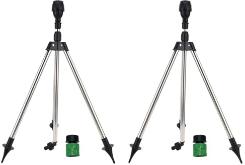 2 Stücke Rotierenden Stativ Sprinkler 360 Grad Automatische Rotierenden Bewässerung Bewässerung Teleskop Einstellbare Rasen Sprinkler