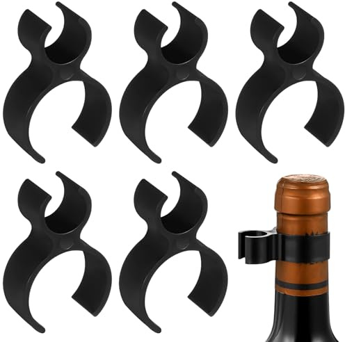 COLLBATH Lot de 9 Pinces à Bouteille de Vin en Plastique Réutilisables Transparentes Support Bougie pour Décoration de Fêtes Anniversaire et Mariage Accessoires Cuisine Halloween