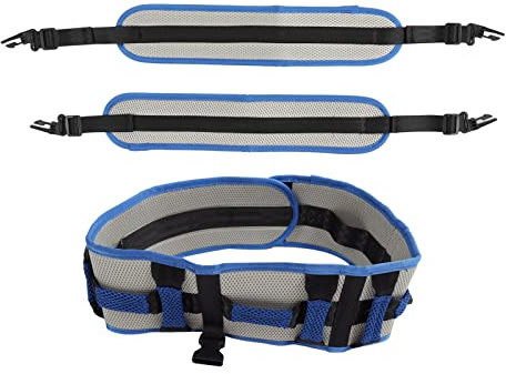 Ceinture De Transfert avec Boucles Pour Jambe, Ceinture De Marche EVA Large et Solide, Taille L - Support Stable, Répartition Uniforme Du Poids, Adaptée Aux Patients Et Personnes (L)
