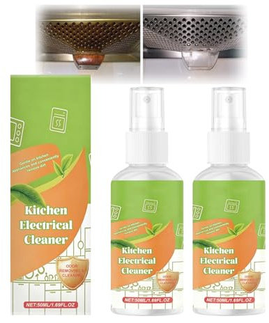 Spray nettoyant pour appareils de cuisine 50 ml, nettoyant à mousse électrique de cuisine, dégraissant robuste pour four cuisinière hotte table de cuisson micro-ondes, dissolvant de saleté (2PCS)