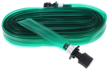 GRADENEVE Tuyau D'arrosage Plat Poreux en Pvc Vert Raccord 3/4 Pouces, Conception sans Couture, pour L'irrigation des Plantes Jardins et Potagers